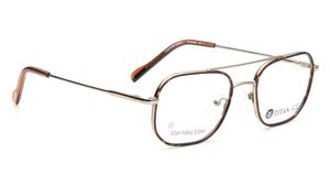Image 2 of Gold Navigator Eyeglasses for Men from Titan Available at Titan Eye+