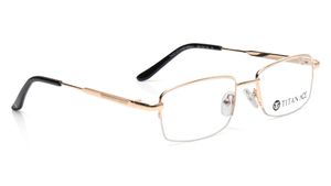 Image 2 of Gold Rectangle Eyeglasses for Men and Women from Ace by Titan Available at Titan Eye+