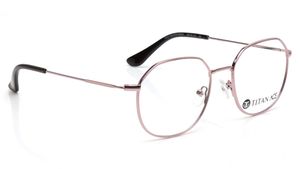 Image 2 of Rose Gold Geometric Eyeglasses for Men and Women from Titan Available at Titan Eye+