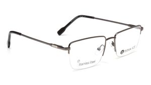 Image 2 of Gunmetal Rectangle Eyeglasses for Men from Titan Available at Titan Eye+