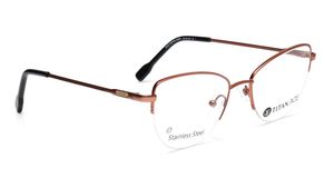 Image 2 of Copper Cateye Semi-rimmed Eyeglasses for Women from Titan Available at Titan Eye+