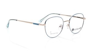 Image 2 of Gold Round Eyeglasses for Men and Women from Titan Available at Titan Eye+