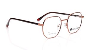 Image 2 of Brown Geometric Eyeglasses for Men and Women from Titan Available at Titan Eye+