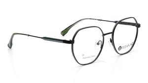 Image 2 of Black Geometric Eyeglasses for Men and Women from Titan Available at Titan Eye+
