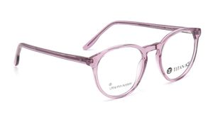 Image 2 of Purple Round Eyeglasses for Men and Women from Titan Available at Titan Eye+