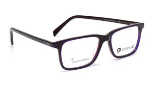Image 2 of Grey Rectangle Eyeglasses for Men from Titan Available at Titan Eye+