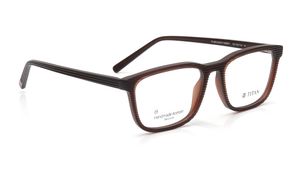 Image 2 of Brown Rectangle Eyeglasses for Men and Women from Titan Available at Titan Eye+