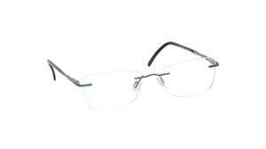 Image 2 of Blue Square Rimless Eyeglasses for Men and Women from Fastrack Available at Titan Eye+