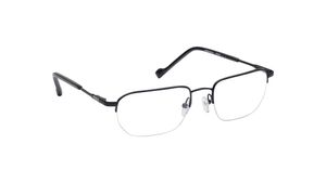 Image 2 of Rectangle Blue Semi Rim Eyeglasses for Men from Titan Available at Titan Eye+