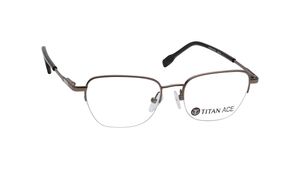 Image 2 of Bugeye Grey Semi Rim Eyeglasses for Women from Titan Available at Titan Eye+