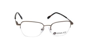 Image 2 of Bugeye Brown Semi Rim Eyeglasses for Women from Titan Available at Titan Eye+