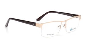 Image 2 of Gold Rectangle Eyeglasses for Men and Women from Ace by Titan Available at Titan Eye+