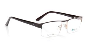 Image 2 of Brown Square Eyeglasses for Men and Women from Ace by Titan Available at Titan Eye+