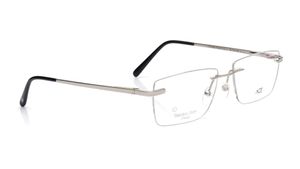 Image 2 of Silver Rectangle Eyeglasses for Men And Women from Ace by Titan Available at Titan Eye+