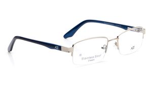 Image 2 of Silver Rectangle Eyeglasses for Men from Ace by Titan Available at Titan Eye+