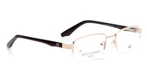 Image 2 of Gold Rectangle Eyeglasses for Men from Ace by Titan Available at Titan Eye+