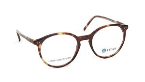 Image 2 of Round Rimmed Men Eyeglasses (TC1020MFP2MBRV|51) from Titan Available at Titan Eye+