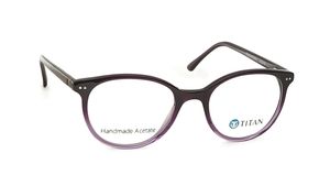 Image 2 of Round Rimmed Women Eyeglasses (TC1022WFP5MBKV|50) from Titan Available at Titan Eye+
