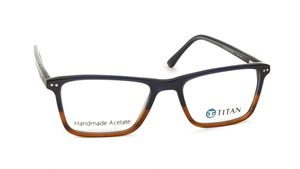 Image 2 of Black Square Eyeglasses for Men from Titan Available at Titan Eye+