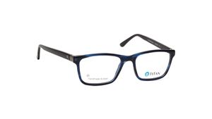 Image 2 of Blue Rectangle Eyeglasses for Men from Titan Available at Titan Eye+
