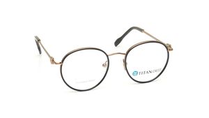 Image 2 of Black Rimmed Unisex Eyeglasses (TC1093UFM2MBRV|50) from Titan Available at Titan Eye+