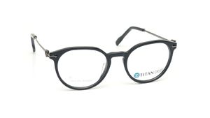 Image 2 of Black Rimmed Unisex Eyeglasses (TC1094UFP1MBLV|50) from Titan Available at Titan Eye+