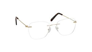 Image 2 of Gold Square Rimless Eyeglasses(TC1098URM1MGLV) from Fastrack Available at Titan Eye+