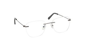 Image 2 of Grey Square Eyeglasses for Men and Women from Titan Available at Titan Eye+