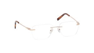 Image 2 of Gold Square Eyeglasses for Men and Women from Titan Available at Titan Eye+