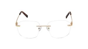 Image 2 of Gold Square Eyeglasses for Men from Fastrack Available at Titan Eye+