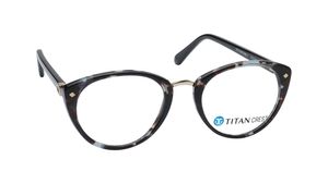 Image 2 of CatEye Blue Rimmed Eyeglasses for Women from Titan Available at Titan Eye+