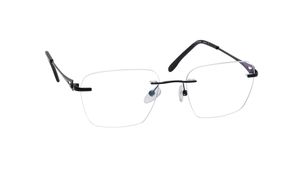 Image 2 of Black Wayfarer Rimless Eyeglasses(TC1122URM2MBKV) from Fastrack Available at Titan Eye+