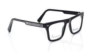 Image 2 of Black Square Rimmed Eyeglasses for Men from Titan Available at Titan Eye+