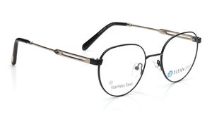 Image 2 of Black Round Eyeglasses for Women from Titan Available at Titan Eye+