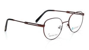 Image 2 of Maroon Oval Eyeglasses for Women from Titan Available at Titan Eye+
