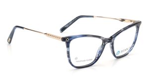 Image 2 of Blue Rectangle Eyeglasses for Women from Titan Available at Titan Eye+