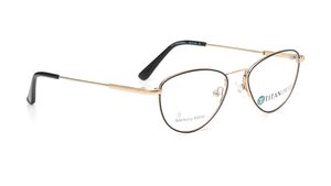 Image 2 of Gold CatEye Rimmed Eyeglasses for Women from Titan Available at Titan Eye+