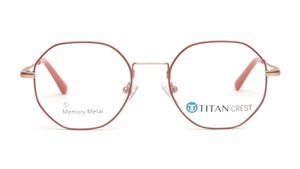 Image 1 of Orange Geometric Eyeglasses for Women from Titan Available at Titan Eye+