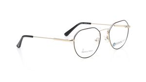 Image 2 of Gold Geometric Rimmed Eyeglasses for Men and Women from Titan Available at Titan Eye+