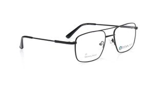 Image 2 of Black Navigator Rimmed Eyeglasses for Men from Titan Available at Titan Eye+