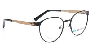 Image 2 of Black Round Eyeglasses for Men and Women from Titan Available at Titan Eye+