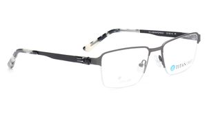 Image 2 of Grey Rectangle Eyeglasses for Men from Titan Available at Titan Eye+