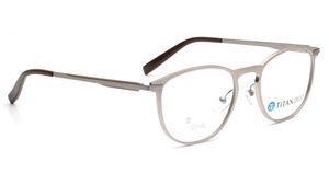 Image 2 of Titan Crest Round Gold  Rimmed Eyeglasses for Men and Women from Titan Available at Titan Eye+