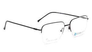 Image 2 of Black Square Eyeglasses for Men from Titan Available at Titan Eye+