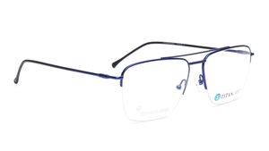Image 2 of Titan Crest Navigator Blue  Semi-Rimmed Eyeglasses for Men from Titan Available at Titan Eye+