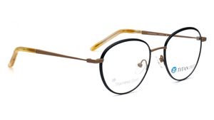 Image 2 of Titan Crest Round Black  Rimmed Eyeglasses for Men and Women from Titan Available at Titan Eye+