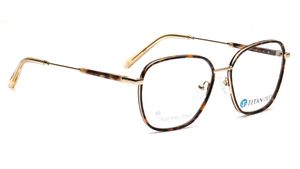 Image 2 of Titan Crest Square Gold  Rimmed Eyeglasses for Men from Titan Available at Titan Eye+