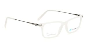 Image 2 of White Rectangle Eyeglasses for Men and Women from Titan Available at Titan Eye+
