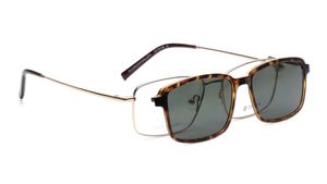 Image 2 of Gold Rectangle Eyeglasses for Men and Women from Titan Available at Titan Eye+