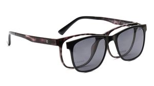 Image 2 of Brown Square Eyeglasses for Men and Women from Titan Available at Titan Eye+